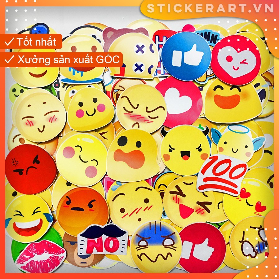 [EMOJI] 102 Sticker chống nước/ trang trí,dán xe laptop mũ bảo hiểm vali...