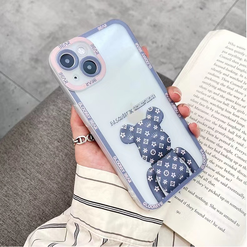 Ốp điện thoại hình gấu LV X cho iphone 13ProMax i13 13pro 11 Pro Max i11 iX Xlus 8plus 7 PLUS XR Xs MAX 12Pro 12ProMax