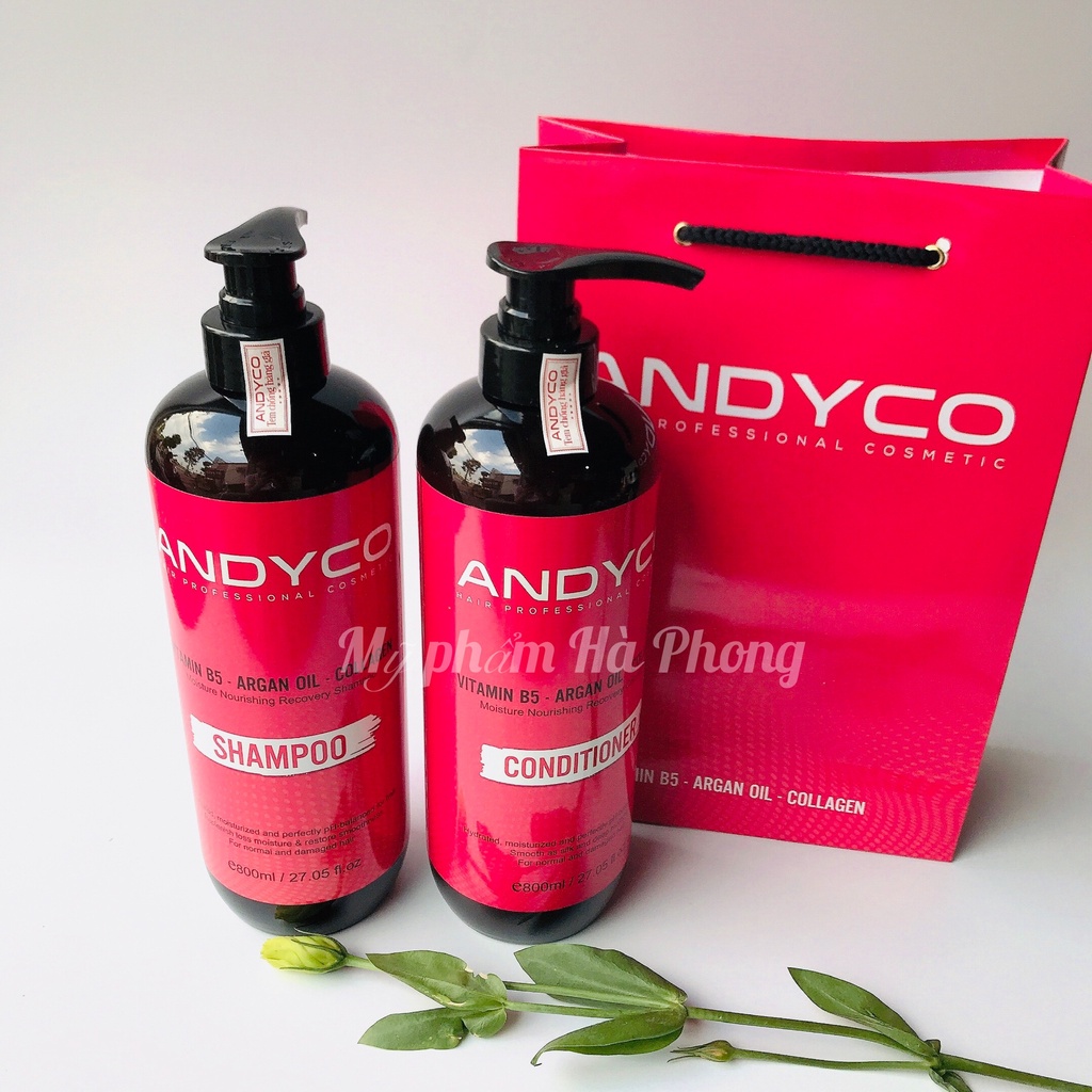 Dầu Gội Andyco Dầu Xả Andyco Siêu Phục Hồi Dưỡng Sâu Ngừa Gầu Ngứa, Hương Nước Hoa Thơm Lâu (cặp 800ml)