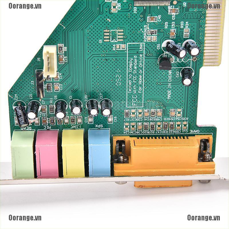 Thẻ Âm Thanh 4 Kênh 5.1 Surround 3D PCI Cho PC Windows XP / 7 / 8 / 10