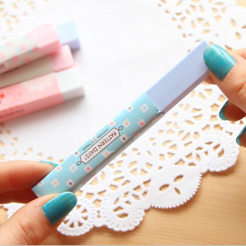 2pc New Creative Cute Cartoon Candy Color 2b Eraser Child Student Exam Calibration Stationery Gift School Office Supplies