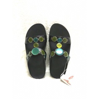 Dép Fitflop 2 quai ngang hạt đá màu