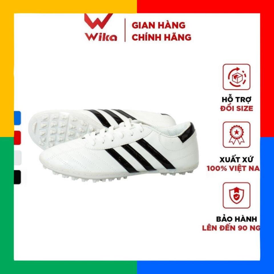 Giày Bóng Đá Cho Bé WIKA Thiết Kế 3 Sọc, Chất Da PU Chống Thấm, Phù Hợp Mặt Cỏ Nhân Tạo, Khâu Full Đế 2017 PU-2 KID