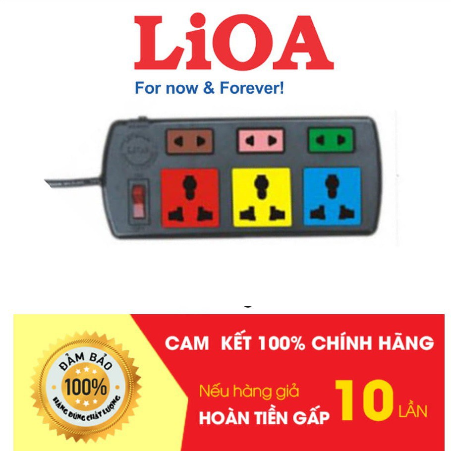 Ổ cắm điện chịu tải 2200W LIOA có công tắc, dùng cho bếp từ bếp lẩu chống cháy siêu bền BH 12 tháng