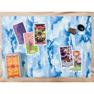 AFTER RAIN - Túi, khăn trải gấp túi đựng bài Tarot (dây ribbon lụa kem)