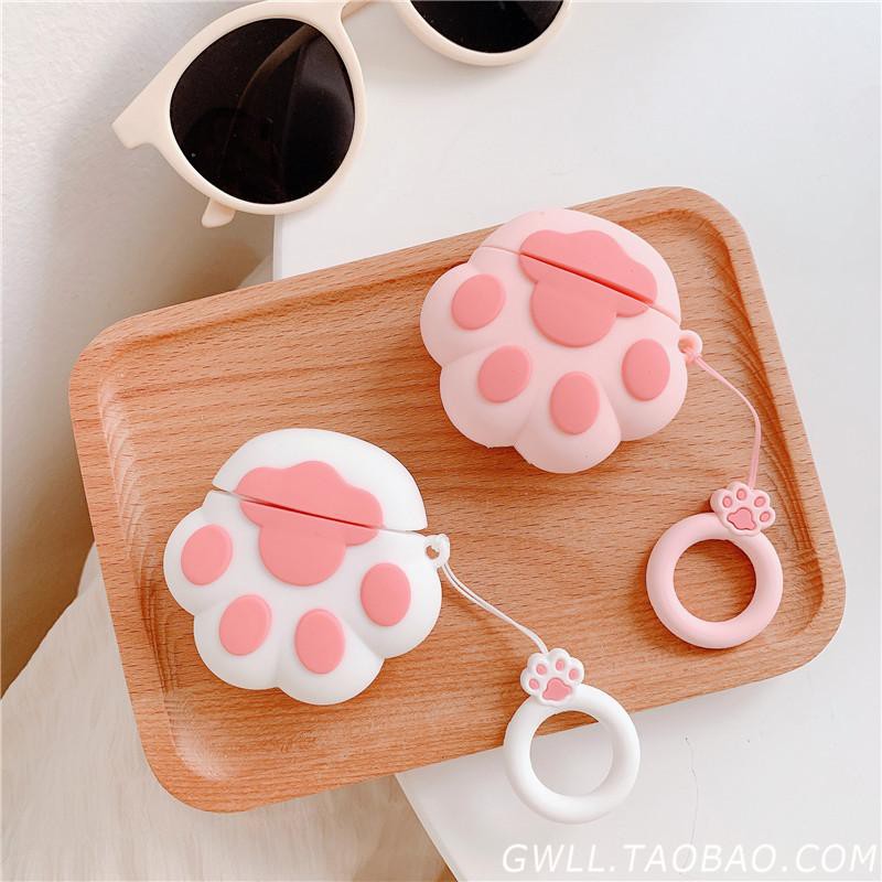 Case Silicon Cho Airpods 1/ 2 Hình Tay Mèo