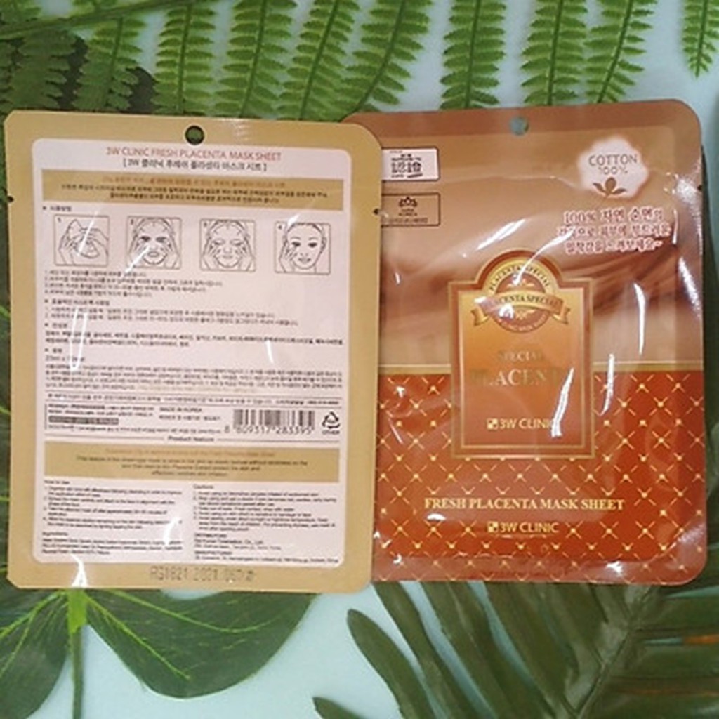 Mặt Nạ Nhau Thai Cừu 3W Clinic Placenta Mask Sheet 23ml