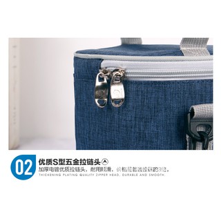 Túi giữ nhiệt hộp cơm màu Jean nhiều kích thước