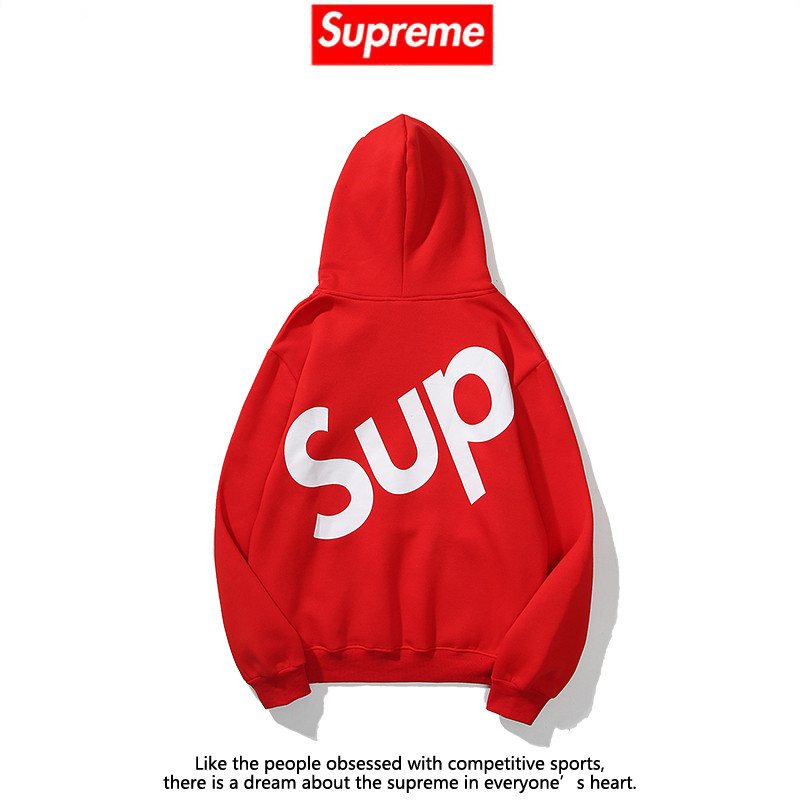 Áo Hoodie Bằng Vải Nỉ In Chữ Supreme Cá Tính Thời Trang