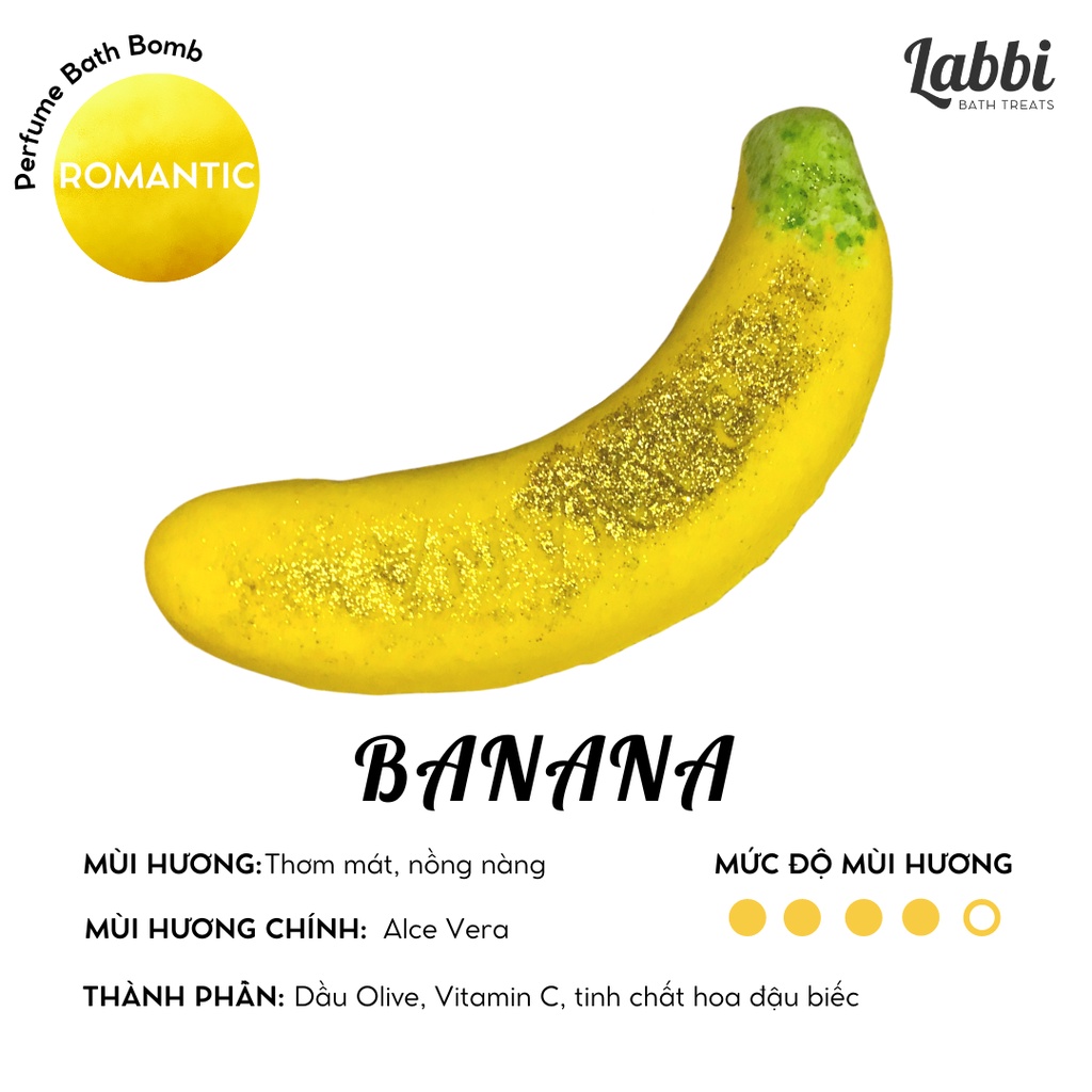 BANANA [Labbi] Bath bomb /  Bom tắm / Viên thả bồn tắm