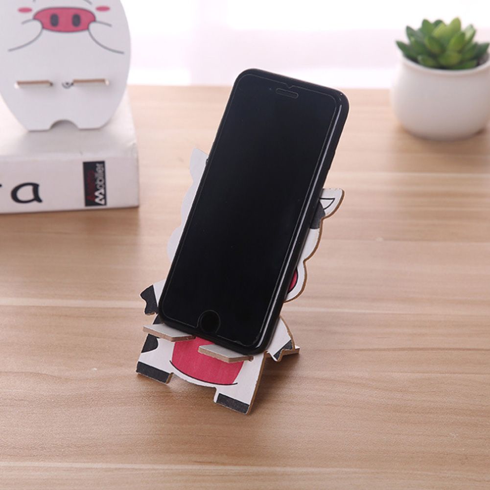 Giá đỡ điện thoại máy tính bảng thiết kế hình động vật hoạt hình đáng yêu gọn nhẹ