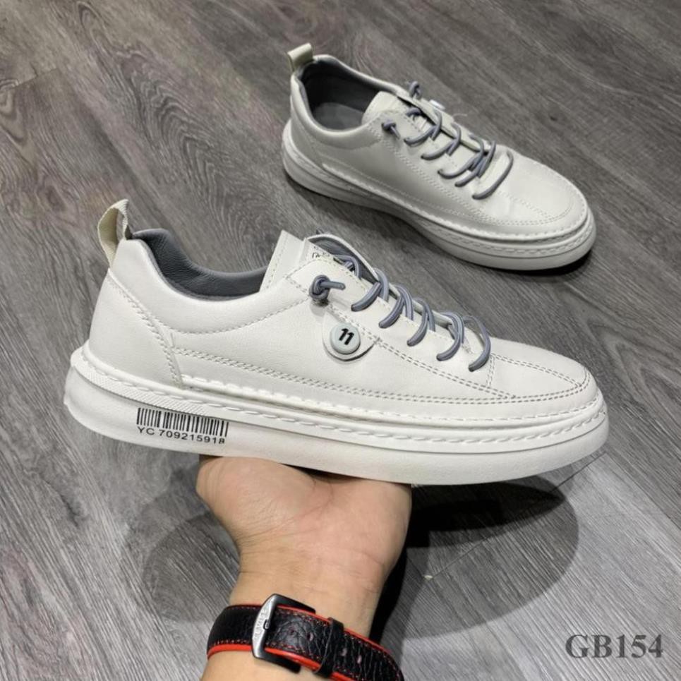 Giày sneaker nam đẹp phong cách thể thao chất liệu da trơn cao cấp  - GB154 giaynamdep