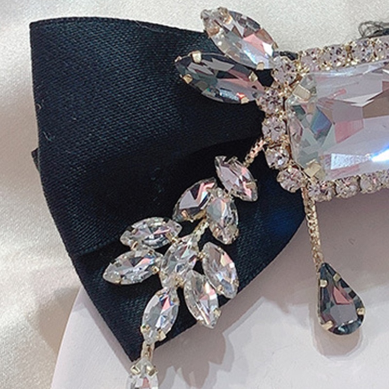 Kẹp Tóc Hình Nơ Lớn Bằng Pha Lê Cho Nữ