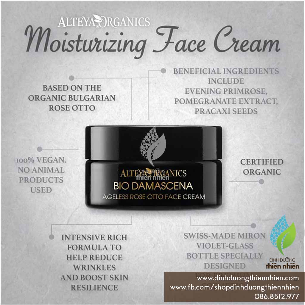 Kem Dưỡng Da Hữu Cơ Chống Lão Hoá Alteya Organics Bio Damascena Ageless Rose Otto Face Cream, 50ml