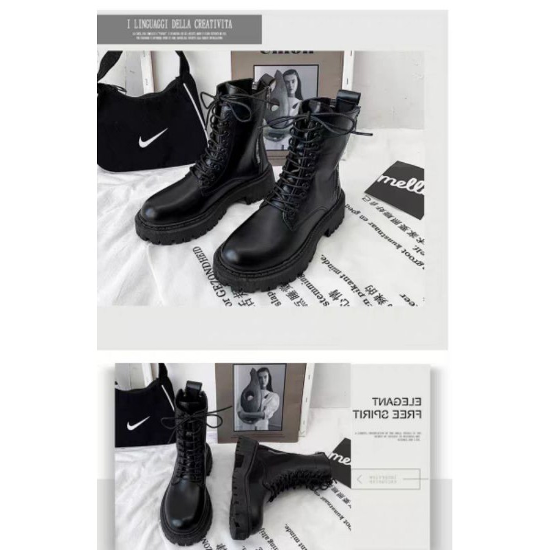 Aki Boots 2 khoá siêu xinh NN131021 dễ phối đồ dành cho các nàng trong mùa thu đông Funny shop