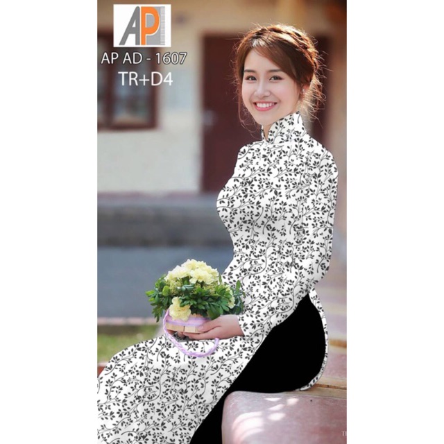 Vải áo dài hoa nhí