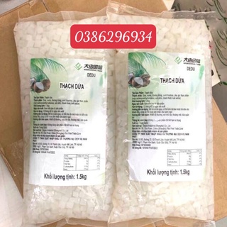 Thạch dừa đài loan gói 1,5kg /thạch trái cây giòn dai sần sật 90% là dừa non