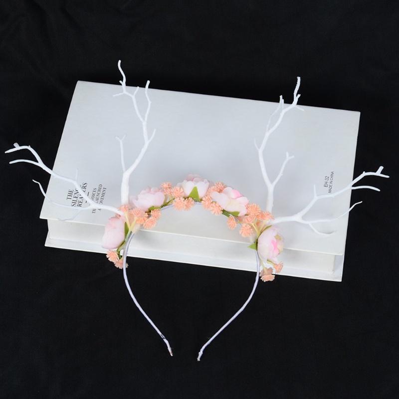 Băng Đô Cài Tóc Hình Nhánh Hoa / Tuần Lộc / Cành Cây / Vương Miện Giáng Sinh Dễ Thương