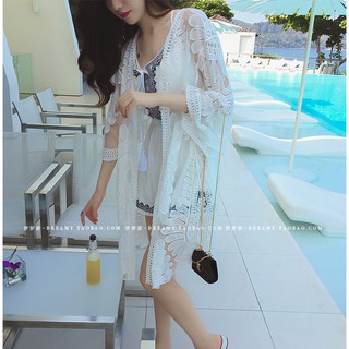 KIMONO áo khoác lưới đi biển thổ cẩm siêu đẹp