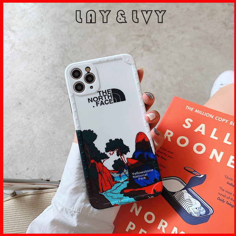 Fashion Brand The North Face Hotel California Yellowstone Park IMD Silicone Straight Edge Phone Case Soft Case for IPhone7/8 7Plus/8Plus IPhone X/XS/XR/XSMAX IPhone 11 11pro 11pormax IPhone 12mini 12pro 12promax