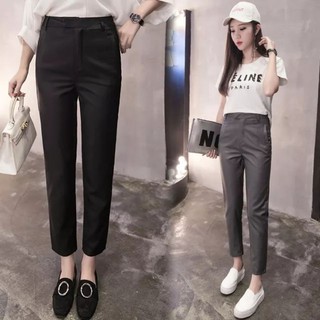 Quần âu công sở nữ cạp cao dáng dài vải mềm phong cách hàn - Quần tây lưng cao cấp vải 2 biên Mặc trung niên đi làm