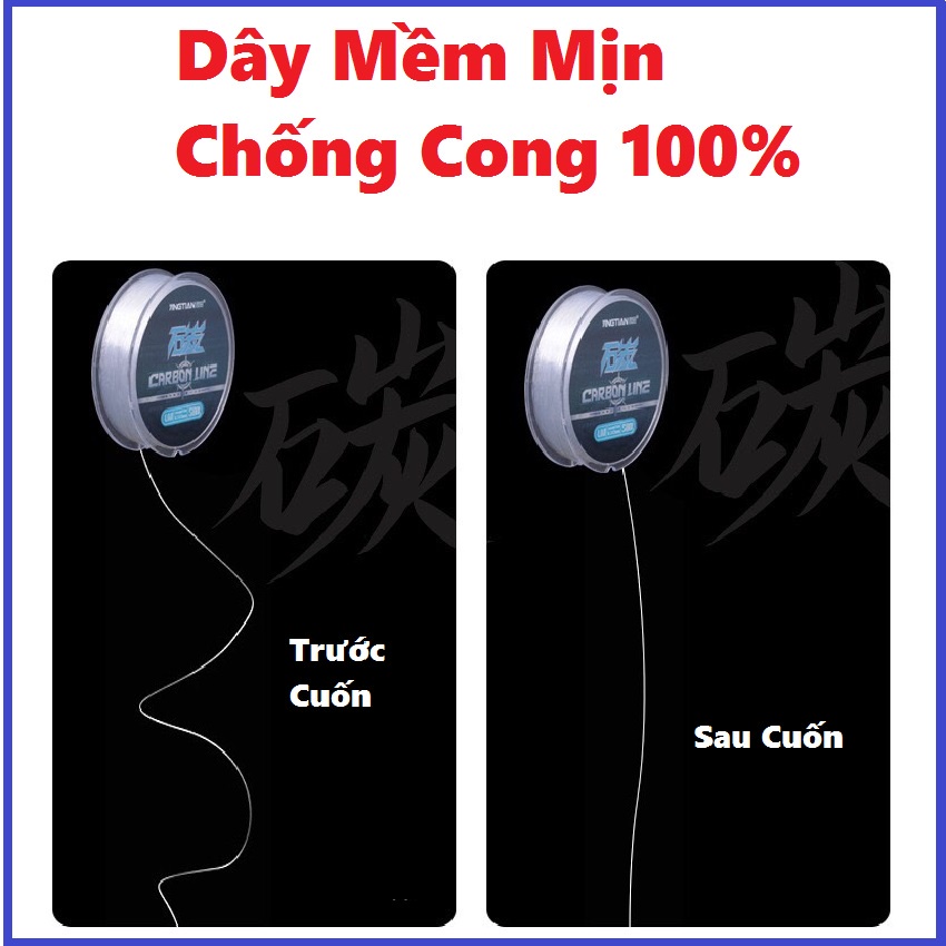 Cước Câu Cá Cao Cấp Carbonline DCR4 Chuyên Săn Hàng Cho Các AE Cần Thủ -Sanami Fishing