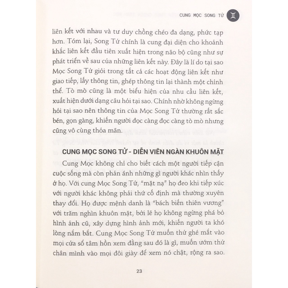 Sách WB - Định hướng sự nghiệp theo chiêm tinh học - Cung mọc Song Tử (B30)