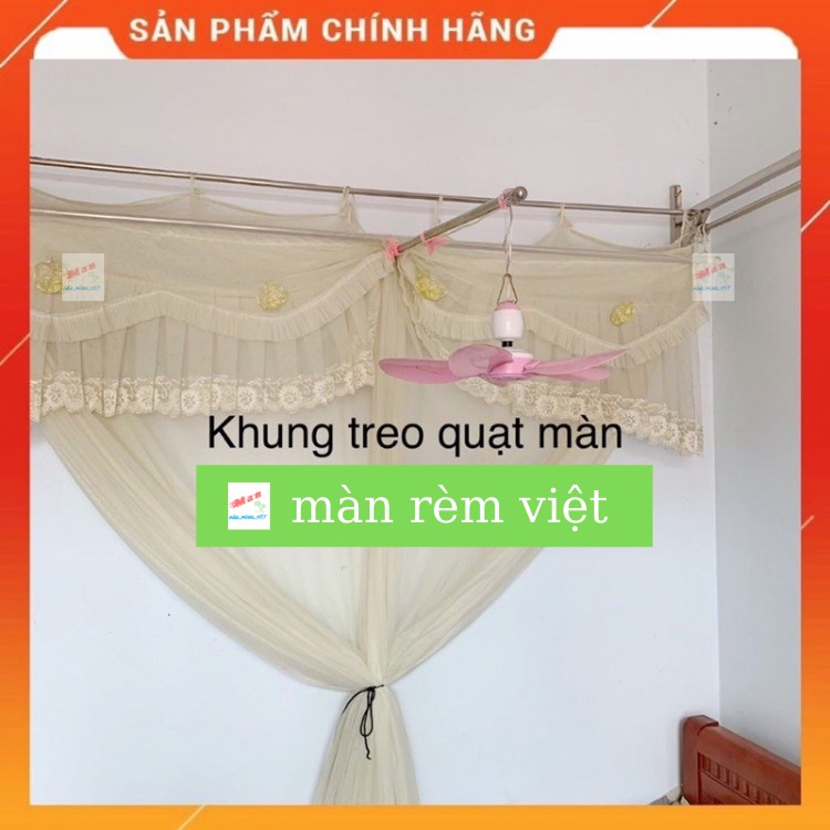 Khung inox treo quạt màn tiện dụng