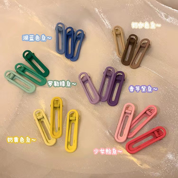 Bộ 3 Kẹp Tóc Không Đường May Nhiều Màu Sắc Chất Lượng Cao