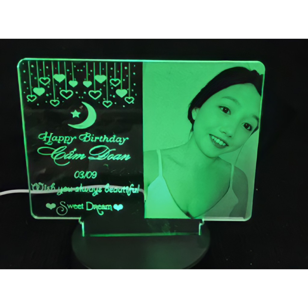 Đèn Ngủ Led 3d Cực Đẹp  Đèn Led khắc hình ảnh theo yêu cầu 16 màu nhiều mẫu tự chọn