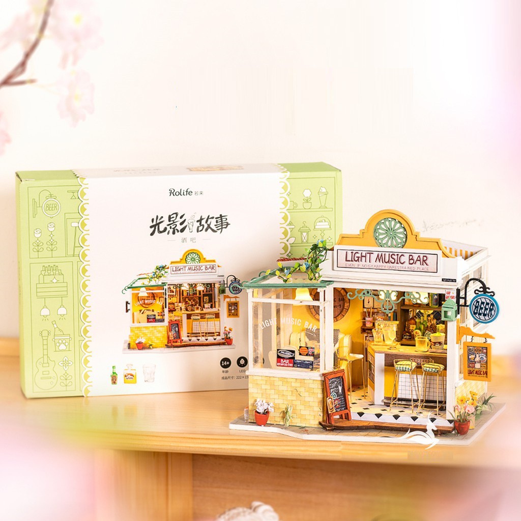 Mô Hình Gỗ 3D Lắp Ráp ROBOTIME Rolife Quán Bar Nhạc Nhẹ  DG147