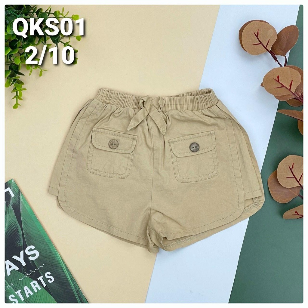 Quần sooc kaki bé gái litibaby 2 túi size 2/10T. Chất kaki đẹp, bé mặc lên khỏe khoắn, xinh yêu