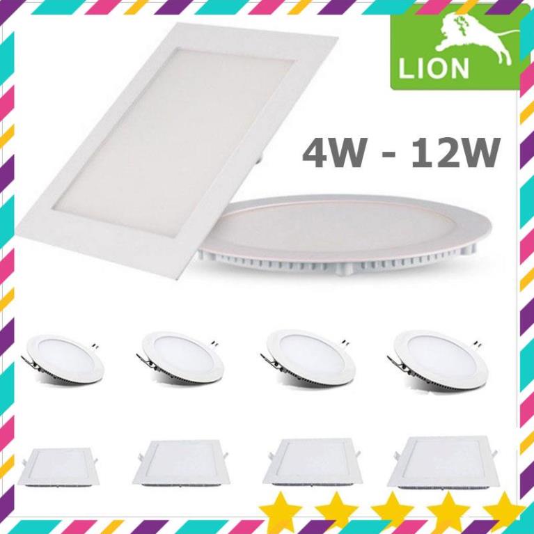 Đèn Led Âm Trần 4W, 6W, 9W, 12W Hình Tròn, Vuông Tích Màu (Trắng, Vàng, Trung Tính) - Tiết Kiệm Điện, Bảo Hành 24 Tháng