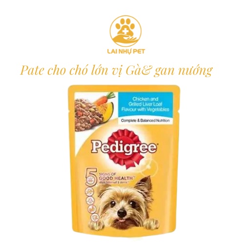 Pate chó pedigree dạng sốt nhuyễn cho chó lớn , chó con -LAI NHỰ PET