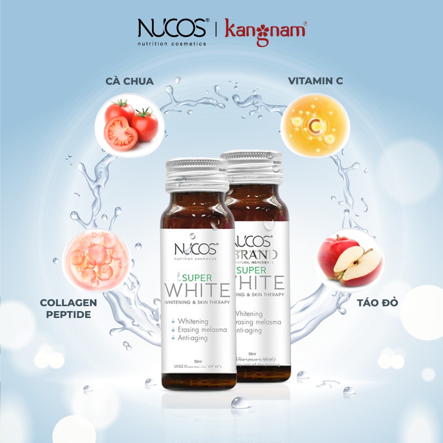 Nucos Super White - Collagen Giúp Giảm Nám Giảm Tàn Nhang Và Cải Thiện Da Bổ Sung Dưỡng Chất