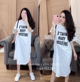 Váy cotton chữ xoắn eo