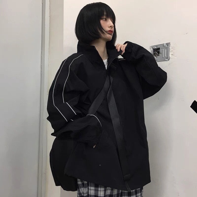 Áo khoác Jacket dù 2 sọc Phản Quang ( chất dù 2 lớp )
