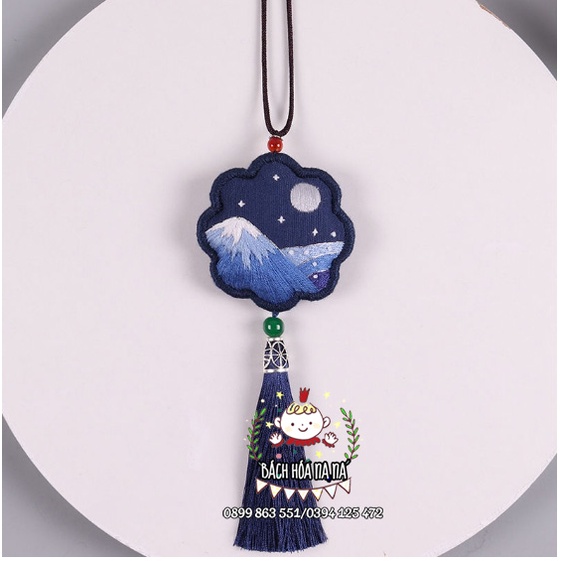 DIY tự thêu túi thơm phụ Kiện/Móc Khóa Bộ Kit Tự Tập Thêu Tay Phong Cách Biển Cả - The Sea Cho bạn Trai- Bách hóa Na Na