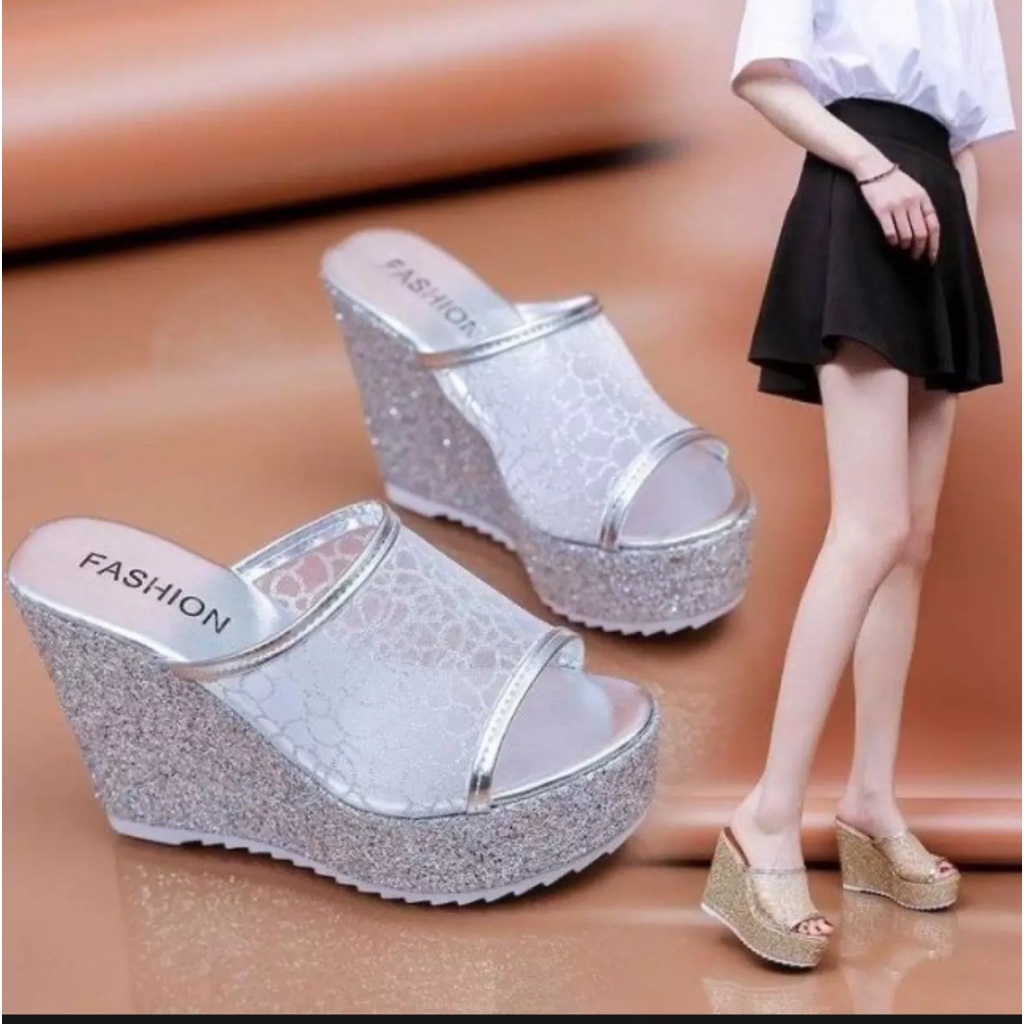 Dép đế xuồng phối ren 10f