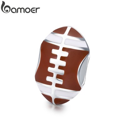 Vòng tay Bamoer YIC016 lỗ 4.5mm thiết kế quả bóng rổ hợp thời trang