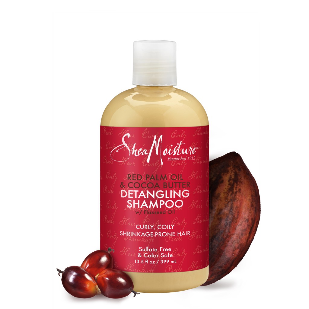 Dầu gội xả SheaMoisture Red Palm Oil & Cocoa Butter Detangling Shampoo Shea Moisture