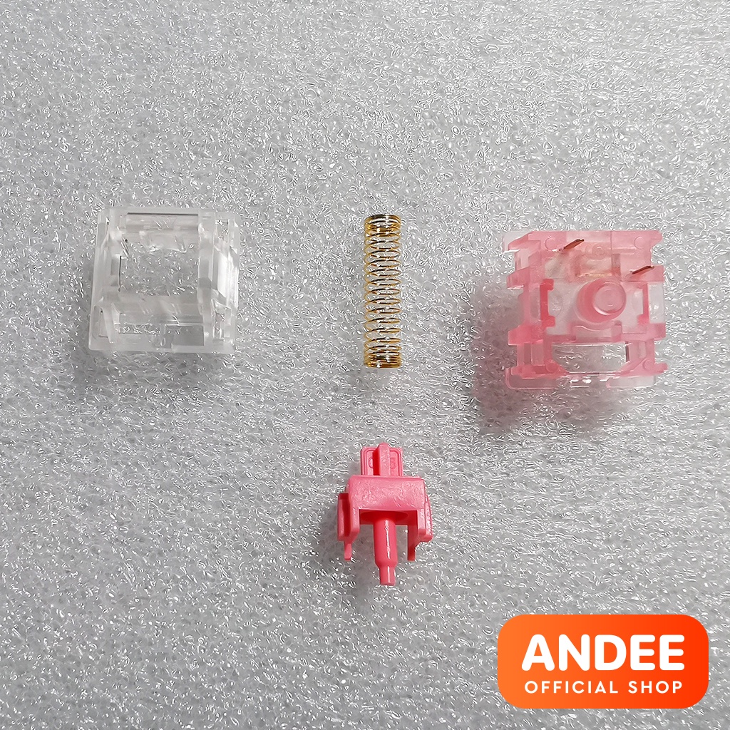 KTT Strawberry Dâu bán lẻ công tắc phím cơ tuyến tính lò xo 62g có lube sẵn siêu mượt