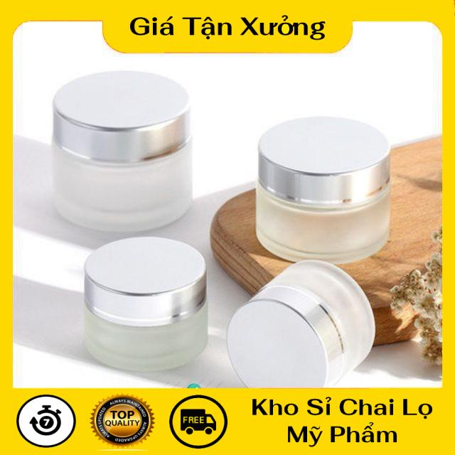 Hũ Chiết Mỹ Phẩm ❤ TRÙM SỈ ❤ Hũ chiết kem thủy tinh mờ 10g,20g,30g,50g đựng mỹ phẩm , phụ kiện du lịch