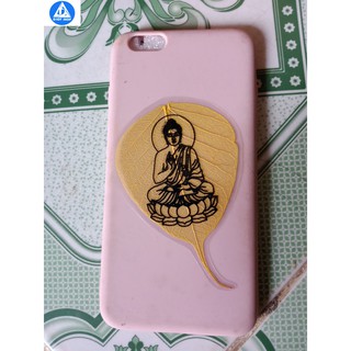 Lá bồ đề in phật dát vàng trừ tà