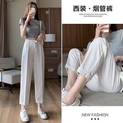 Quần Tây Dài Chín Tấc Cỡ Nhỏ Thanh Lịch Cho Nữ