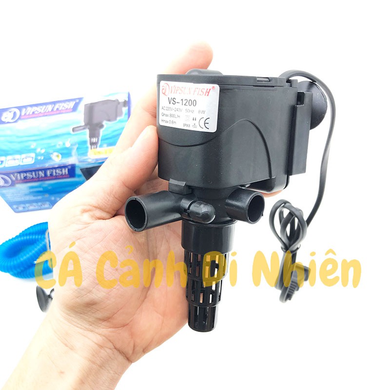 Máy bơm chìm 8W lọc nước VIPSUN VS-1200 cho hồ cá cảnh VS1200