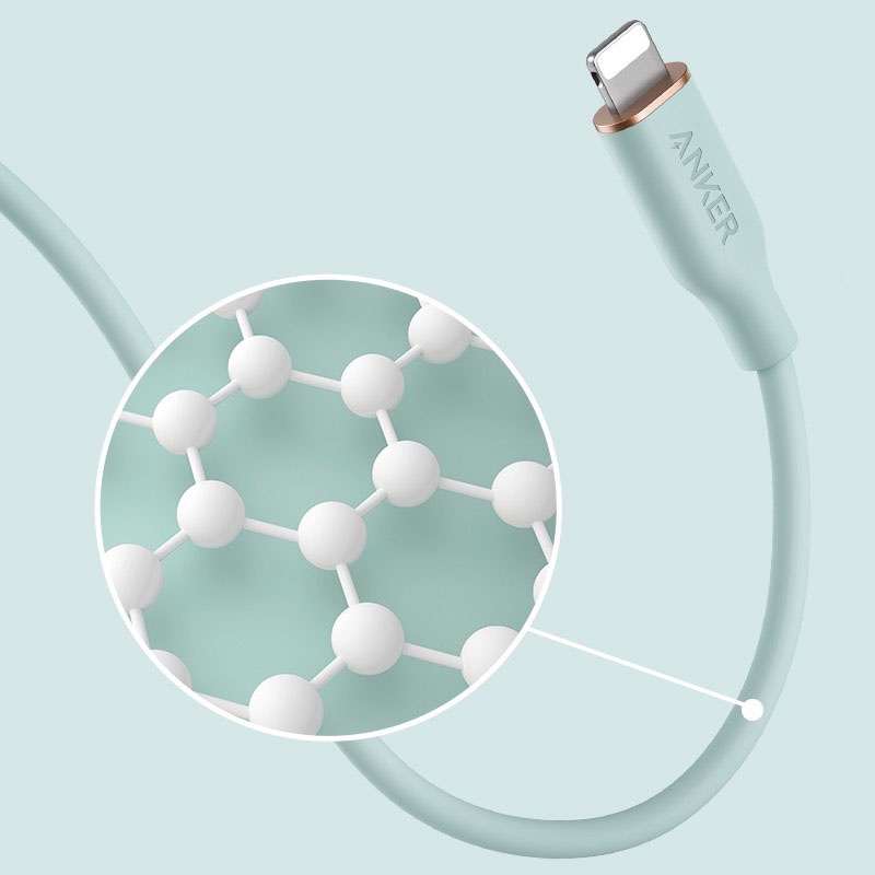 Dây sạc nhanh 20W ANKER Powerline III Flow Type C To Lighting Sạc nhanh PD 18W 30W - A8662 dài 0.9 Mét A8663 dài 1.8 Mét
