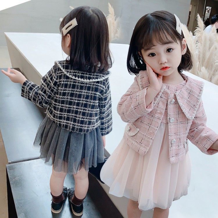 Bộ Đầm Công Chúa Hai Mảnh Phong Cách Phương Tây Thời Trang Xuân Thu 2022 Dành Cho Bé Gái