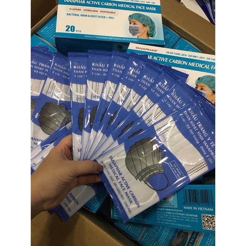 [ Khẩu Trang Y Tế Hương Dương Tiệt Trùng ] Than Hoạt tính.