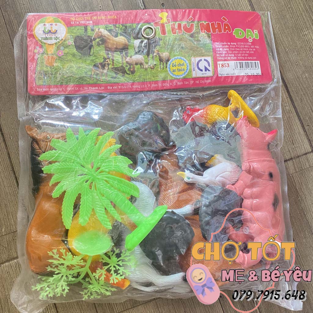 Bộ đồ chơi mô hình THÚ NHÀ CỠ ĐẠI THÀNH LỘC bằng nhựa (VIỆT NAM)